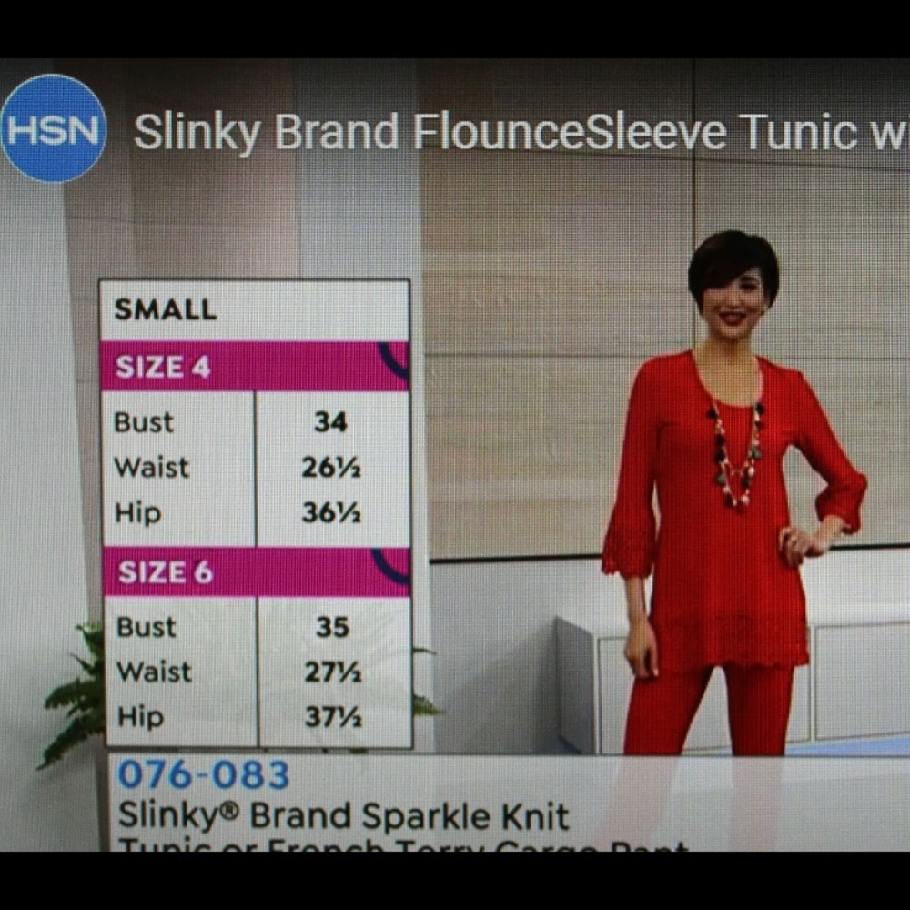 New HSN Slinky Brand Tunic Top S - Picture 5 of 5